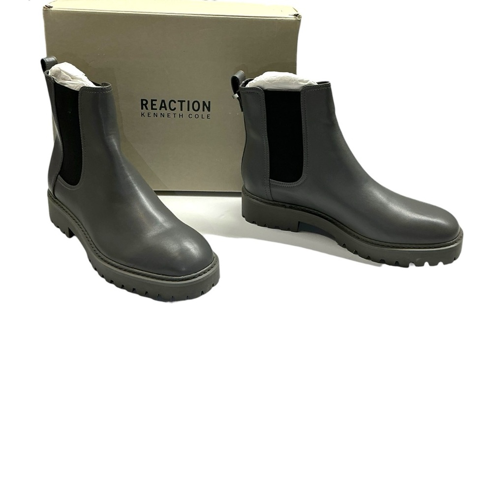 Kenneth Cole Reaction Salt Lug Chelsea Boots Gray Women’s Size 10 NIB